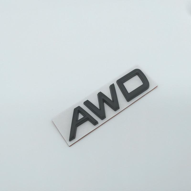 1pcs 3D Metal T4 T5 T6 T8 AWD Car Letter Rear Tail Trunk Emblem Badge Sticker Decals Styling Auto Accessories