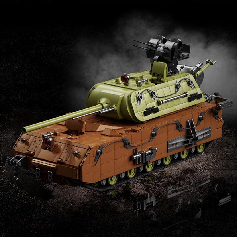 1:28 Obrněných Vozidel Panzer VIII Maus Tanků Stavebnice Válka Vojenské MOC Stavebnicové Sety Dárky k Svátku pro Dospělé 3300+ Dílků