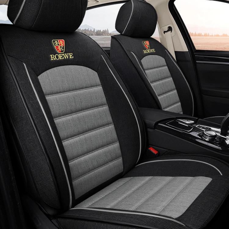 Roewe Car Seat Cushion: Full Surround, Breathable Linen, Universal Fit for All Seasons