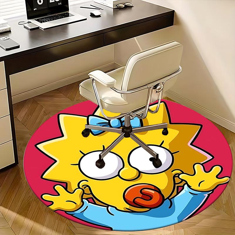 Maggie Simpson,Bow Tie Chair mat Round Rug Office carpet, Non slip, Suitable for Living Rooms, Bedrooms,Decor1205823a