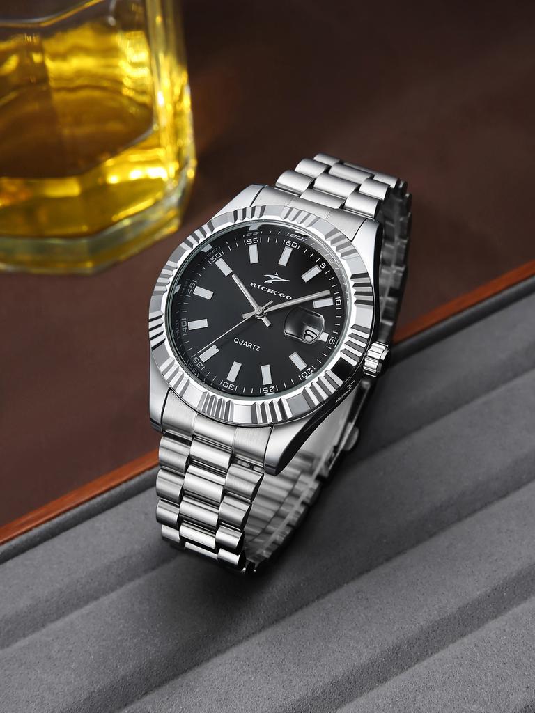 Men's Round Pointer Quartz Watch Stylish and Durable Design Suitable for Daily Wear an Excellent Gift for Him