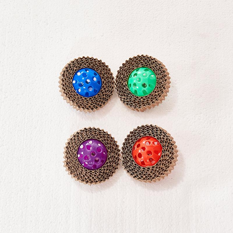 Little Guys Durable Eco-Friendly TPR Rubber Cat Toy Ball Bite Resistant Chew Toys for Cats Daily Use