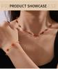 Elegant Chinese-Style Agate & Titanium Steel Beaded Jewelry Set