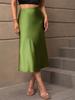 Satin Half-Length Skirt Autumn Elegant Wind Polyester Midi A-Line Dress