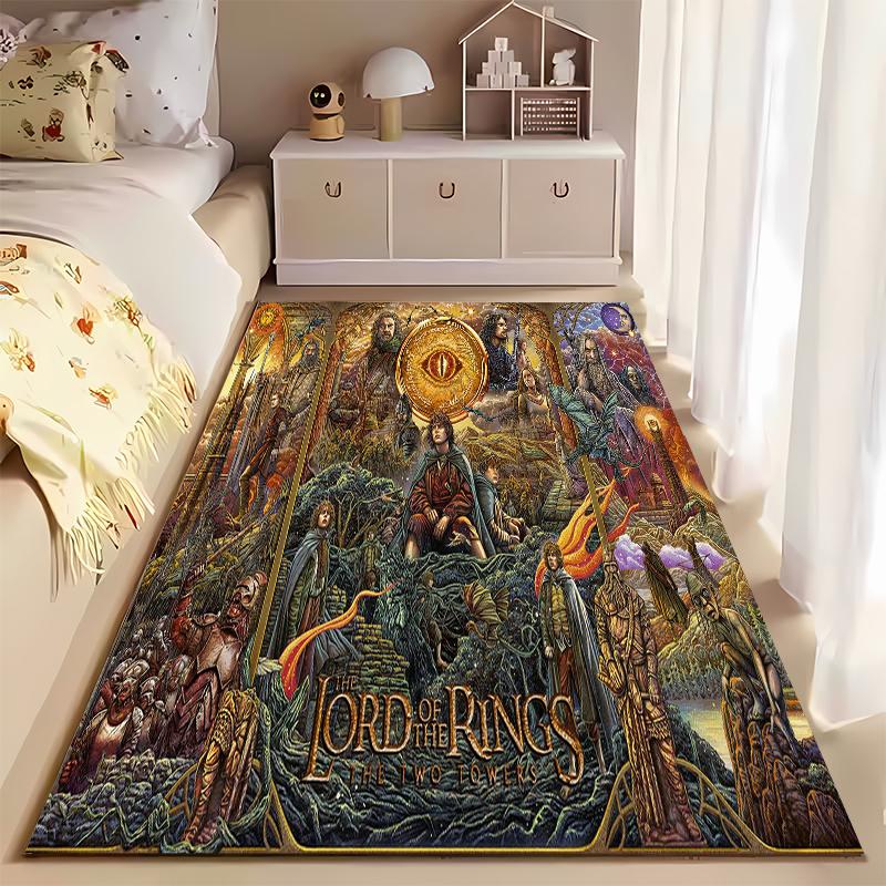"The Lord of the Rings Fantasy Art Rug" Non-slip rug suitable for living room and bedroom sofas.