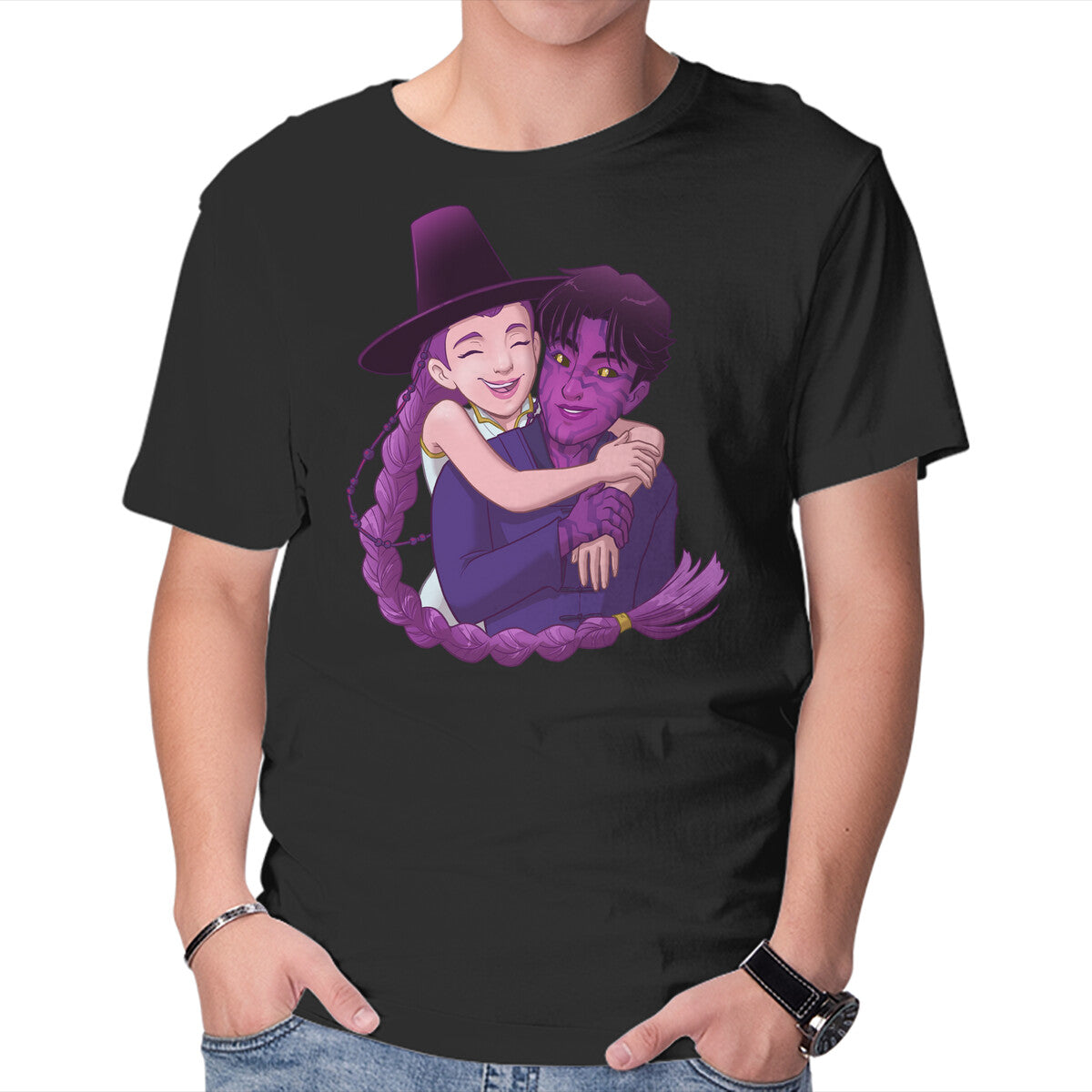 Unisex Crew Neck T-Shirt Kpop Couple Graphic Short Sleeve Casual Tee XXXXL