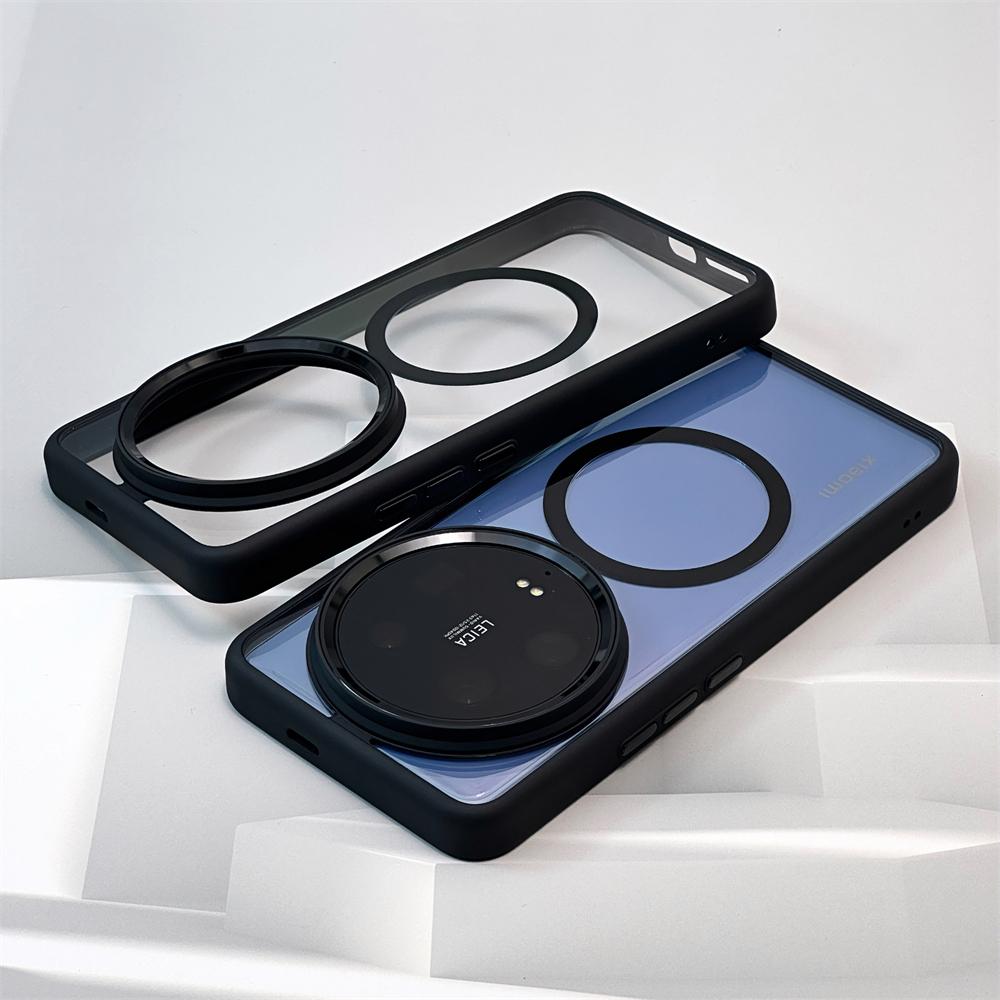 

Luxury Hard Defender Magnetic Case For Xiaomi 14 Ultra Pro 14Ultra Mi14 Transparent Hybrid for Magsafe Wireless Charging Cover for Xiaomi 14