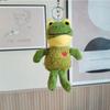 1Pcs Cute Plush Frog Keychain Personality Cute Big Eyes Plush Soft Body Love Doll Keychain Backpack Car Accessories Kidss Toys