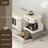 Coffee Capsule Display & Storage Stand with Drawer for Tea Bags and Machine Base