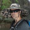 Camouflage big edge bucket hat men's hat summer shade sun protection hat enlarged brim sun hat travel fishing hat