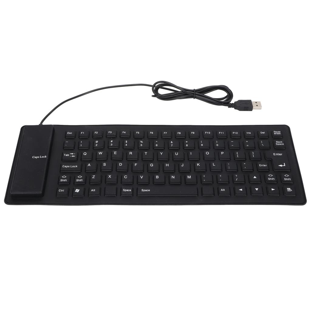 Silicone Keyboard Fully Sealed Design Lightweight Portable Silent Soft Comfortable USB Wired Silicone Keyboard for