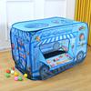 Game Tent Blue Ice Cream Car Pop up 3 Openings Children Play House Blue Dessert Truck Theme Game Room Suitable Indoor Outdoor