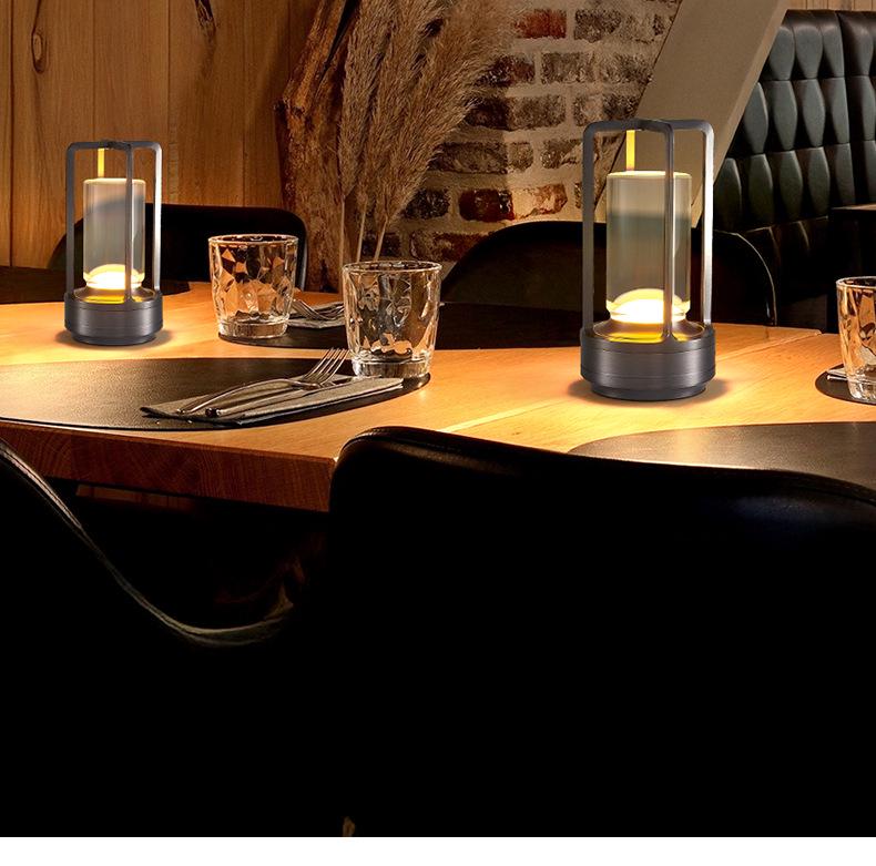 Rechargeable LED Desk Lamp: Portable Outdoor Camping and Bedroom Night Light with Eye Protection