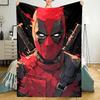 Deadpool Theme Printed Blanket - Perfect for Couch, Bed, Travel & Outdoor Use | Machine Washable, Cozy & Durable.