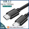 Xiaomi USB 3.2 10Gbps USB C To Type C Cable USB 3.2 Gen2 Data Transfer Type C To Type C SSD Hard Disk Cable 3A 60W QC 3.0 Fast Charging