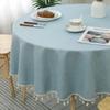 with Tassel Cotton Linen Tablecloth TPU Table Mat Table Decor Dining Table Cover  Home Decoration
