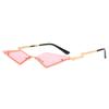 New fashionable borderless sunglasses, European and American personalized triangular metal glasses, popular trendy sunglasses factory