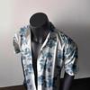 Beach Flower Shirt Men'S Short-Sleeved Retro Hong Kong Style Ins Trendy Brand Ruffian Handsome Loose And Versatile Fashion Hawaiian Flower Shirt