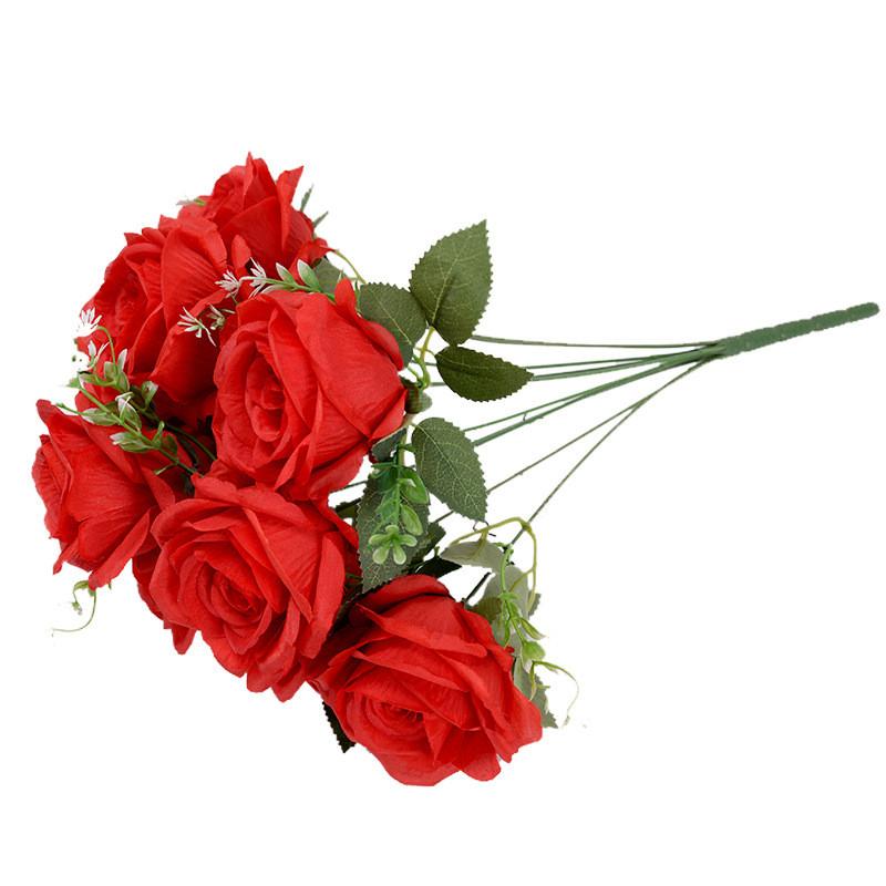 Head Artificial Ten Rose Flowers For Weddings Home Decor And Decoration Hotel