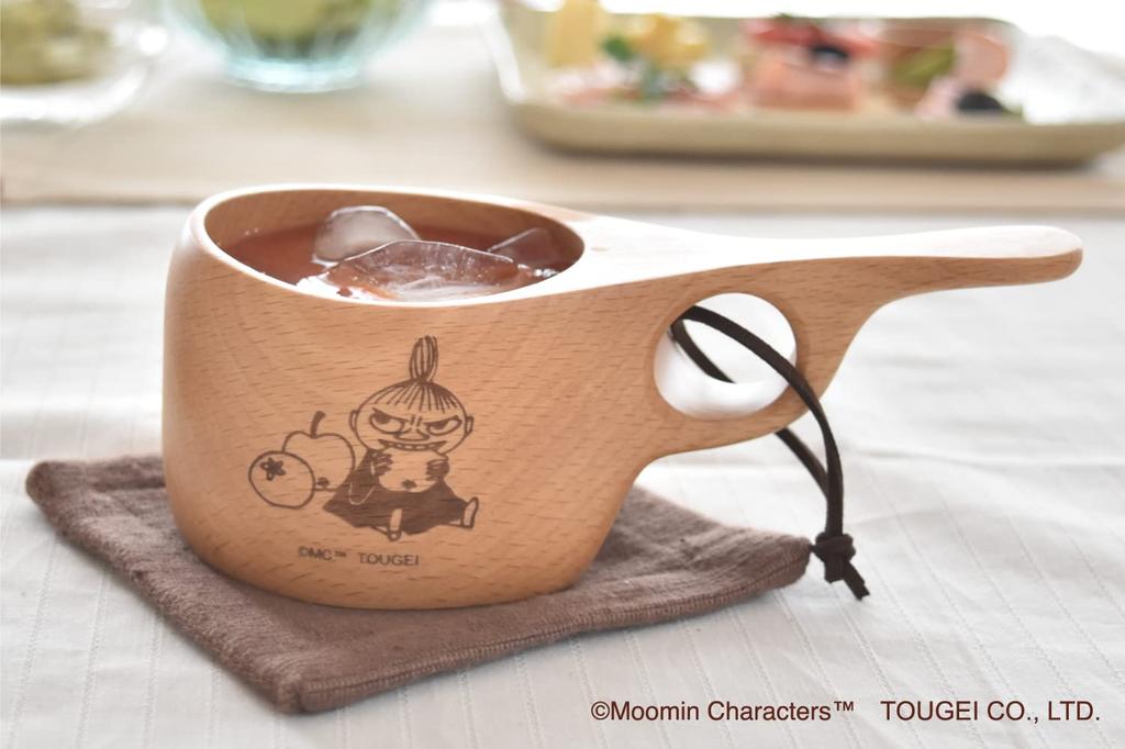 TOUGEI Kuksa Cup (Little My) Wooden Natural Wood Moomin Series Mug, 100ml