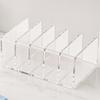 Makeup Storage Rack, Acrylic with Multiple Compartments Organizer, Vertical Cosmetic Display Holder for Eye Shadow Palettes