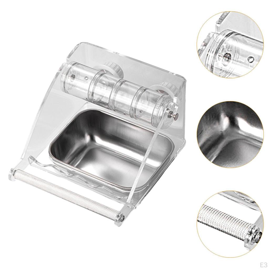 Bird Cage Feeder Foraging Toy Transparent Leakproof Easy to Clean Hanging Pet Food