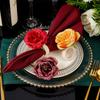 2 Pcs Flower Napkin Rings Rose/Peony Napkin Holder Handicraft Flower Napkin Rings Wedding Table Decoration for Birthday Party