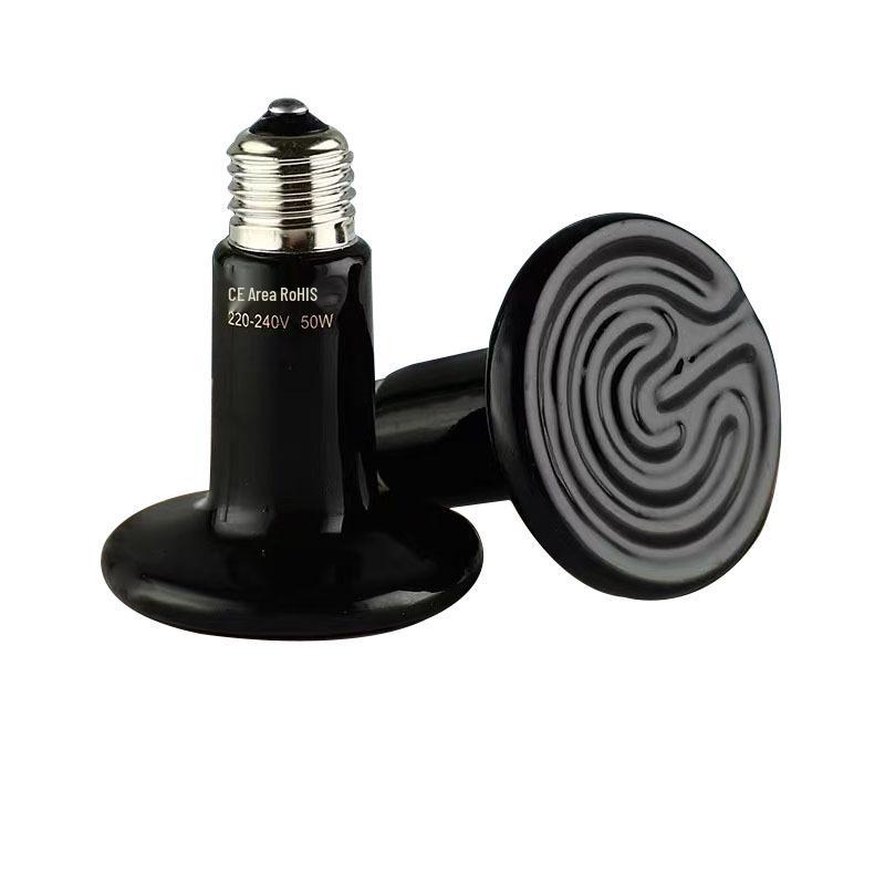 Ceramic Heat Lamp for Reptiles: No-Light Terrarium Heater with Temperature Control for Tortoises and Lizards.