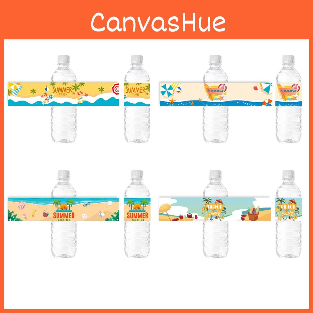 Sommer Ozean Party Flaschenaufkleber mit Strandthema für Veranstaltungen und Feiern