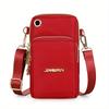 Mobile Phone Bag Women's Crossbody Mini Bags Fashion Solid Color Coin Bag Neck Hanging Shoulder Bag 3 Layer Wallet