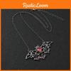 Gruseliger Schmuck Fledermaus Anhänger Halskette Mit Kristall Für Halloween Party Wear