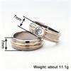 Huitan Stylish Rings with Irregular Line Design Brilliant Vintage Two-tone Finger Accessories Delicate Charming Party Jewelry