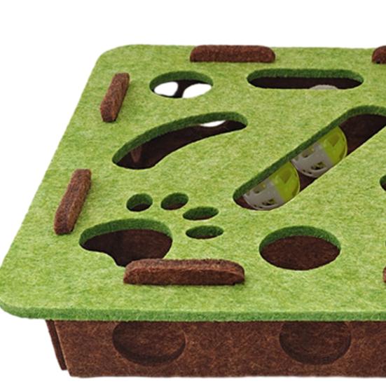 Cat Scratch Enrichment Box Interactive Felt Scratch Toy Fun Maze Box Cat Puzzle Toy