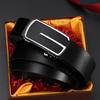 Genuine Leather Toothless Automatic Buckle Leather Belt for Men and Young Men Simple and Versatile Business Casual Trousers