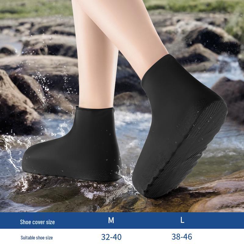 Copriscarpe in Silicone Antipioggia Impermeabili Antiscivolo - Durevoli, Riutilizzabili, Protezione Alta per Donna, Uomo e Bambini.
