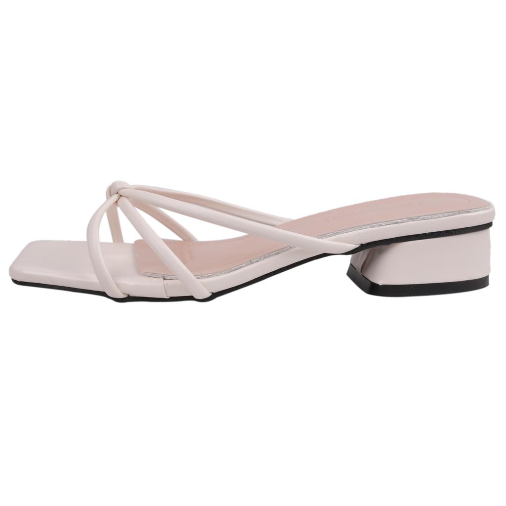 French evening breeze cool slippers summer outer wear women's shoes new year silver square head with skirt thick heel sandals