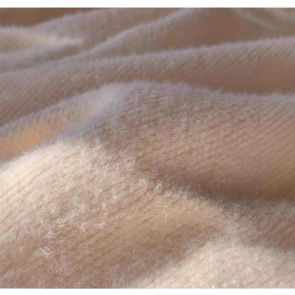 145 Soft Knit Women's Mink Velvet Wide-Leg Pants, High-Waisted Straight-Leg Sticky Rice Pants for Autumn/Winter 2025