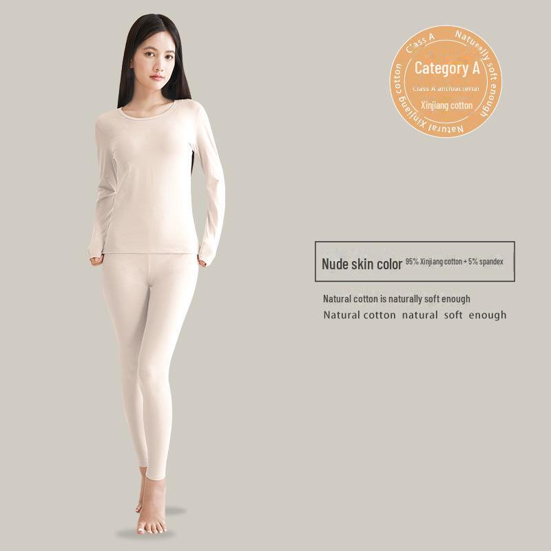 Girls’ and Women's 95% Pure Cotton Thermal Underwear Set - Antibacterial Autumn/Winter Base Layer