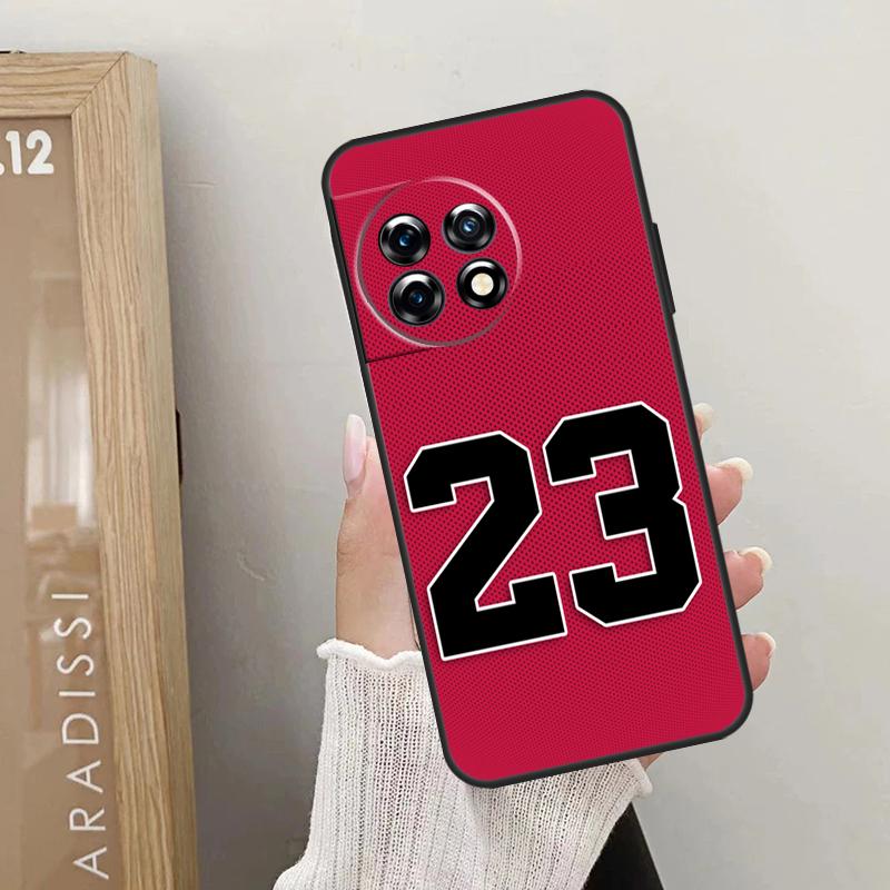 Basketball Number 23 Case For OnePlus 12 11 9 10 Pro 9RT 10T 10R 12R OnePlus Nord 2 CE 3 Lite CE4 N10 N20 Cover