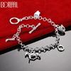925 Sterling Silver Fashion Pendant Bracelet Wedding Jewelry