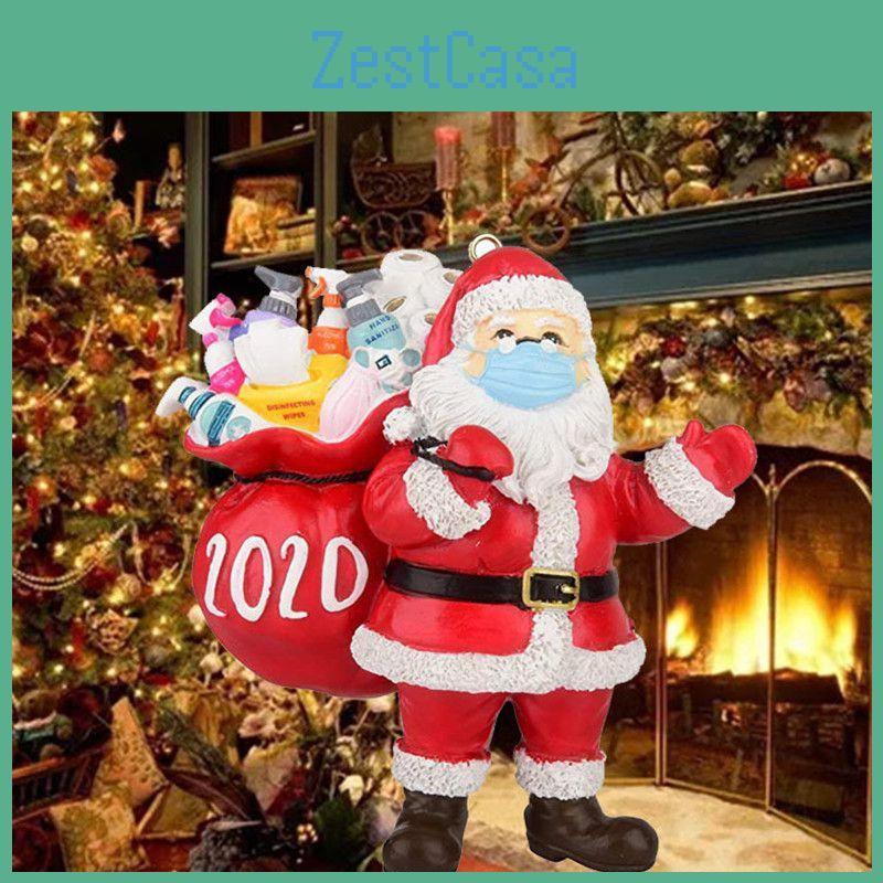 Ornaments Christmas Tree Santa Claus Wearing Mask Hanging Decor Creative Gift