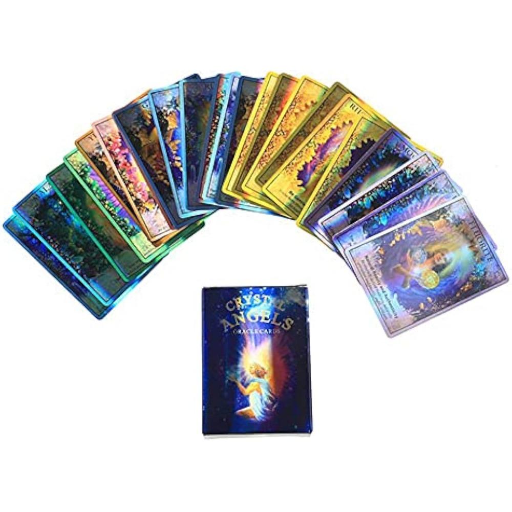 Crystal Angels Oracle Laser Cards 44 Pcs Cards 9.3*6.7cm