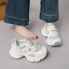 Ugly cute Velcro double net dad shoes women's sports 2025 summer new chic niche Korean version platform white shoes