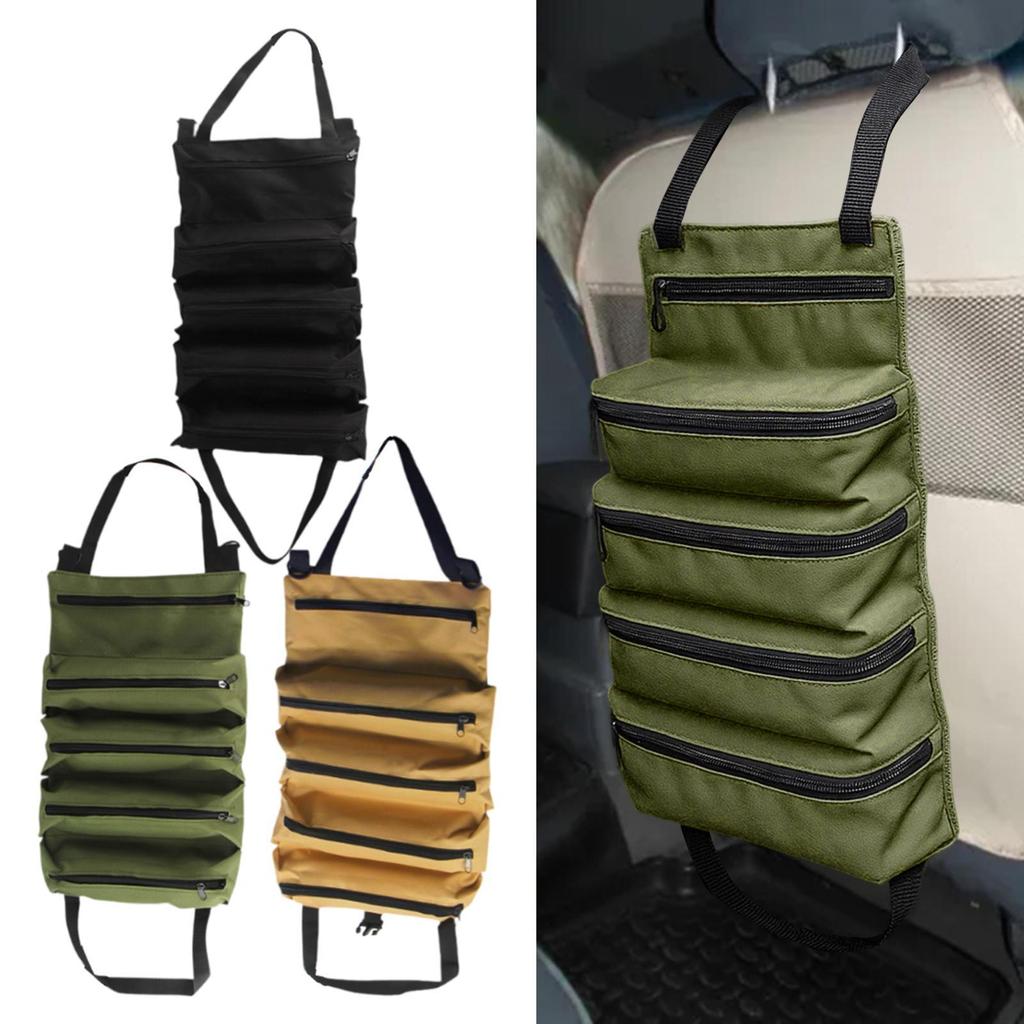 Hardware Tool Bag Large Capacity Multiuse Roll Up Tool Bag for Carpenter Maintenance Workers Builders Installers Electricians