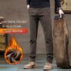 2024 Autumn And Winter New Men'S Plush Thick Casual Chenille Pants Slim Fit Straight Tube Trendy Outerwear Pants