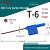 Hexagonal Blue Flag Wrench Set: T6, T8, T15 Hardened CNC Milling Cutter Holder with Blade & U Drill Screw