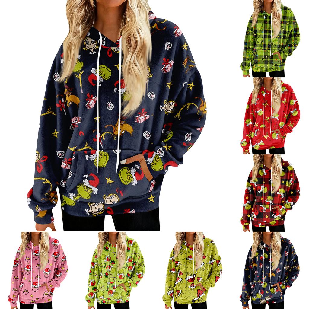 Hettegensere for kvinner Oversized Vinter Plysj Søte Gensere Pullover Trendy Høst Vinter Klær