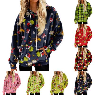 Huvtröjor för kvinnor Oversize Vinter Plysch Söta Sweatshirts Pullover Trendiga Höst Vinter Kläder