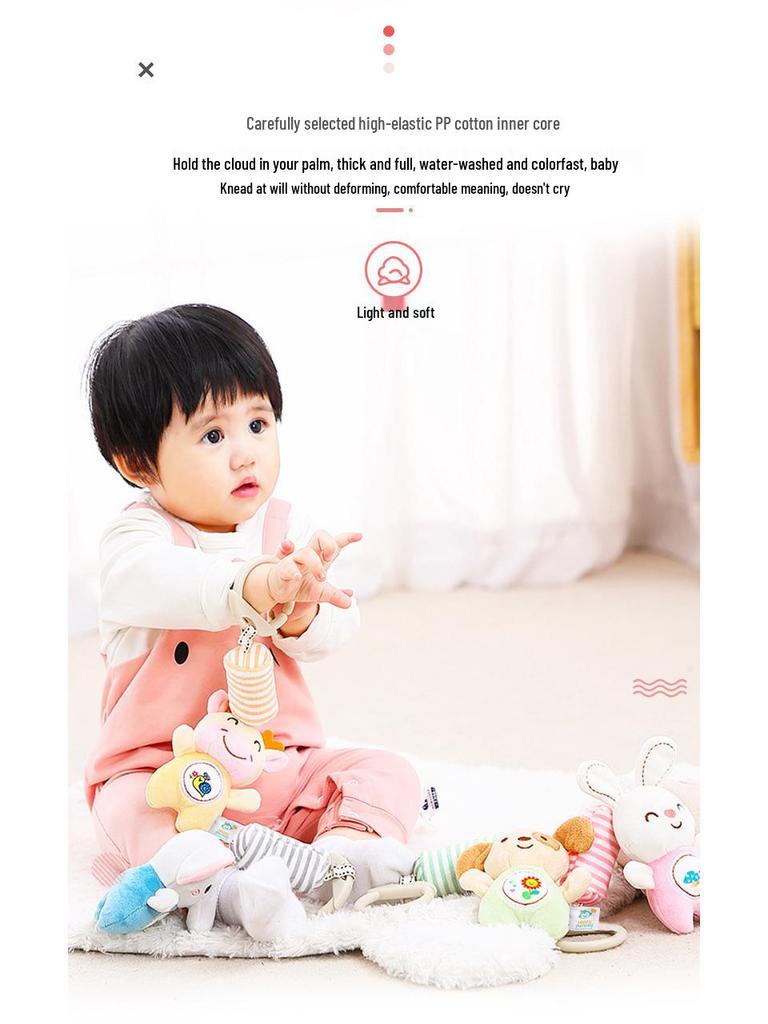 Happy Monkey Baby Stroller Wind Chime Toy: Soothing Rattle for Infants and Toddlers