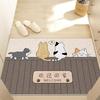 Cartoon Silk Circle Floor Mat Entering The Door, Porch Foot Mat Household Cute Mat Entering The Door, Rubbing Soil And Wear-Resistant Carpet